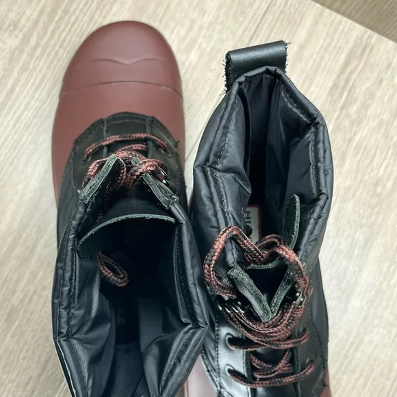 Hunter Boots Womens Size 6 Original Quilted Lace Up Short Rain Black Brown - Picture 9 of 11